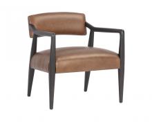  106083 - KEAGAN LOUNGE CHAIR - SHALIMAR TOBACCO LEATHER