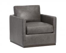  106484 - PORTMAN SWIVEL LOUNGE CHAIR - MARSEILLE CONCRETE LEATHER