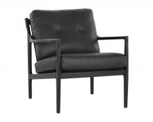  106691 - GILMORE LOUNGE CHAIR - BLACK - BLACK LEATHER