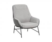  107906 - LUCIER LOUNGE CHAIR - BELFAST HEATHER GREY / BRAVO ASH