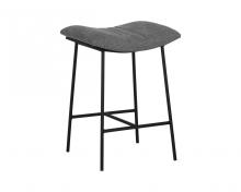  108215 - BUCA BACKLESS COUNTER STOOL - BELFAST KOALA GREY