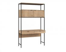  108795 - AMBROSE MODULAR WALL DESK - RUSTIC OAK - BLACK