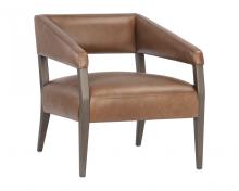  110532 - CARLYLE LOUNGE CHAIR - SHALIMAR TOBACCO LEATHER