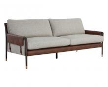  110574 - MAUTI SOFA - BROWN - VAULT FOG / BRAVO COGNAC