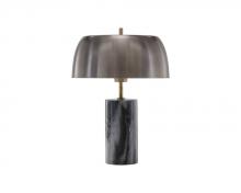  106979 - ALUDRA TABLE LAMP - GREY MARBLE - ANTIQUE SILVER