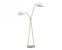  107940 - FAVEN FLOOR LAMP - BRASS - WHITE