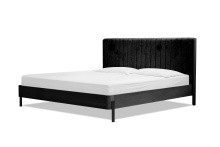 Mobital BED-NORI-BLAC-KING - NORI     Bed King Blackened White Oak Wood/  Black Powder Coated Steel Legs