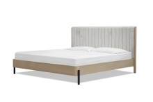 Mobital BED-NORI-NATU-KING - NORI     Bed King Natural White Oak Wood  Black Powder Coated Steel Legs