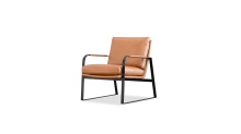 Mobital LAR-JAME-PALO-PCBLA - JAMESON      Lounge Chair Palomino Sauvage Leather Black Powder Coated Legs