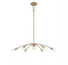  M100116NB - 6-Light Chandelier in Natural Brass