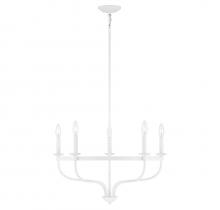  M10087BQW - 5-Light Chandelier in Bisque White