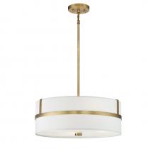  M70102NB - 4-Light Pendant in Natural Brass