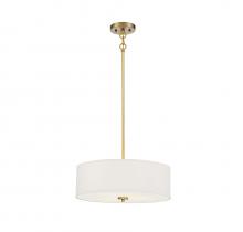  M70109NB - 3-Light Pendant in Warm Brass