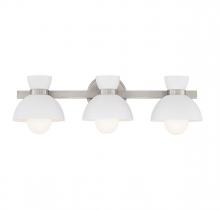  M80075BN - 3-Light Bathroom Vanity Light in Brushed Nickel