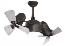  DGLK-TB-WDBW - Dagny 360° double-headed rotational ceiling fan with light kit in Textured Bronze finish with sol