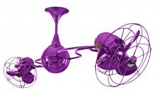  IV-LTPURPLE-MTL - Italo Ventania 360° dual headed rotational ceiling fan in Ametista (Purple) finish with metal bla