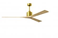  NKXL-BRBR-LM-72 - Nan XL 6-speed ceiling fan in Brushed Brass finish with 72” solid light maple tone wood blades