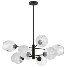  ABI-268P-MB-CLR - 8LT Chandelier, MB w/ Clear Glass