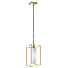  CBE-61P-AGB - 1LT Pendant, Rect AGB Metal Frame w/ FR/CLR Glass