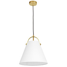  EMP-111P-790-AGB - 1 Light Emperor Pendant Aged Brass with White Shade