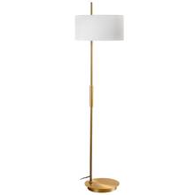  FTG-622F-AGB-WH - 1LT Incandescent FloorLamp, AGB w/ WH Shade