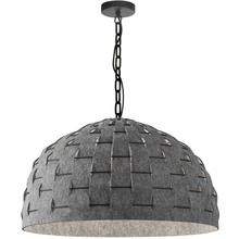  PRA-241P-MB-500 - 1LT Incandescent Pendant, MB w/ GRY Felt Shade