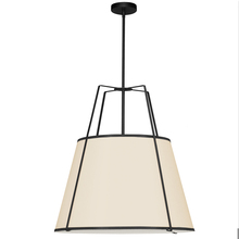  TRA-3P-BK-CRM - 3LT Trapezoid Pendant BK/CRM Shade w/790Diff