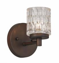  20491 ROB - 1LT SCONCE-GROOVED CRYSTAL GLA