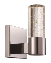  21271 PC - 1LED SCONCE SEEDED GLS CYND-PC