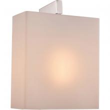  21341 BN - 1LT WALL SCONCE WH SQ GLS-BN