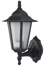  4055 RT - Alexander Outdoor 1-Light Frosted Glass and Metal Lantern with Scalloped Edge Wall Mount Plate