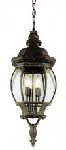  4067 BC - Parsons 4-Light Traditional French-inspired Outdoor Hanging Lantern Pendant with Chain