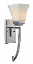  70641 BN - 1LT WALL SCONCE-BELL GLASS-BN