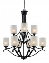  70669 ROB - 9LT CHANDELIER-CURVED ENDS-ROB