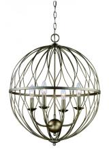  70674 ASL - 4LT CHANDELIER-ORB CAGE-ASL