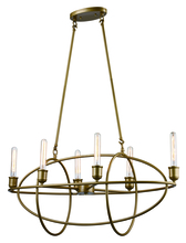  71026 AG - 6 Lt Pendant-Gold Cage-Ag