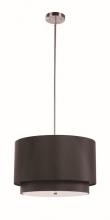  PND-802 BK - Schiffer 3-Light Double Drum Convertible Pendant or Semi-Flush