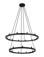 Matteo C75221MB - Cascadian Matte Black Chandelier