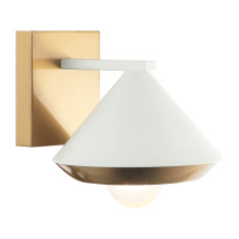 Matteo S06801WHAG - Velax White Wall Sconce