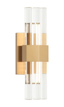 Matteo S06913AG - Krustallos Aged Gold Brass Wall Sconce