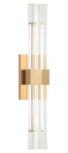 Matteo S06924AG - Krustallos Aged Gold Brass Wall Sconce