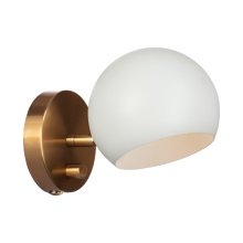 Matteo W31701MWAG - Orb Matte White Wall Sconce