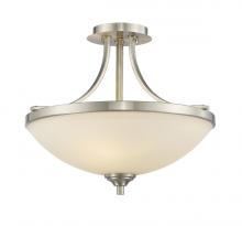  435SF-BN - 3 Light Semi Flush Mount