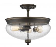  722SF-OB - 3 Light Semi Flush Mount