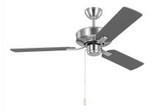  3LD48BS - Linden 48'' traditional indoor brushed steel silver ceiling fan with reversible motor