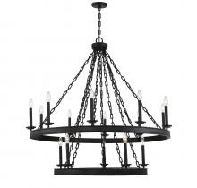  1-4406-15-89 - Seville 15-Light Chandelier in 
Matte Black