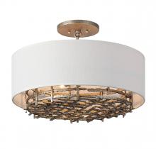  6-1067-4-10 - Cameo 4-Light Convertible Semi-Flush or Pendant in Campagne Luxe