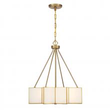  7-5988-3-322 - Reiling 3-Light Pendant in Warm Brass