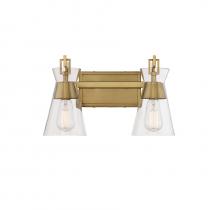  8-1830-2-322 - Lakewood 2-Light Bathroom Vanity Light in Warm Brass