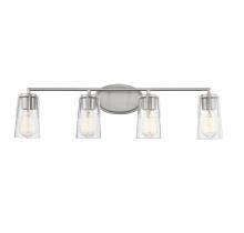  8-7045-4-SN - Sacremento 4-Light Bathroom Vanity Light in Satin Nickel